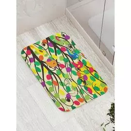 Противоскользящий коврик для ванной, сауны, бассейна JOYARTY Птичий хор bath_3835