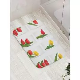Противоскользящий коврик для ванной, сауны, бассейна JOYARTY Цветочный набор bath_17758