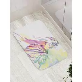 Противоскользящий коврик для ванной, сауны, бассейна JOYARTY Красавица в платье bath_21027