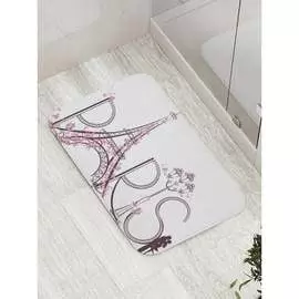 Противоскользящий коврик для ванной, сауны, бассейна JOYARTY Влюбленный Париж bath_10526