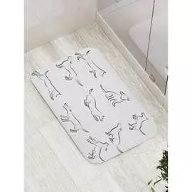 Противоскользящий коврик для ванной, сауны, бассейна JOYARTY Собачья дрессировка bath_14792