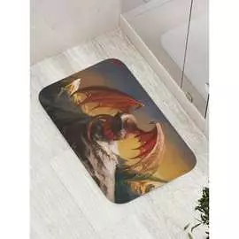 Противоскользящий коврик для ванной, сауны, бассейна JOYARTY Одинокий дракон bath_17927