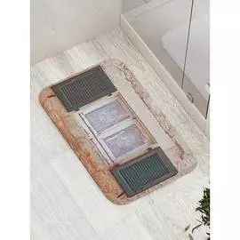 Противоскользящий коврик для ванной, сауны, бассейна JOYARTY Загляните в окошко bath_14197
