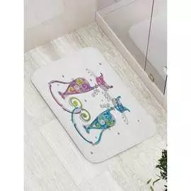 Противоскользящий коврик для ванной, сауны, бассейна JOYARTY Кошачья комбинация bath_9651