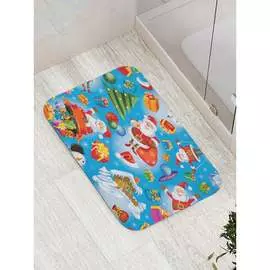 Противоскользящий коврик для ванной, сауны, бассейна JOYARTY Веселый Санта bath_20061