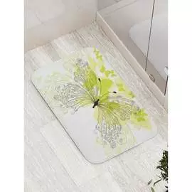 Противоскользящий коврик для ванной, сауны, бассейна JOYARTY Чудеса с бабочками bath_11386