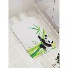 Противоскользящий коврик для ванной, сауны, бассейна JOYARTY Панда проголодалась bath_17661