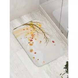 Противоскользящий коврик для ванной, сауны, бассейна JOYARTY Прощание с листьями bath_18838