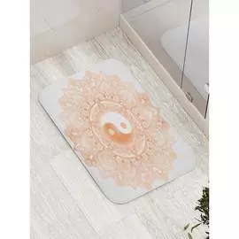 Противоскользящий коврик для ванной, сауны, бассейна JOYARTY Ажурный Инь и ян bath_18588