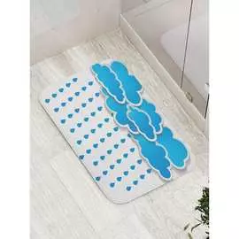 Противоскользящий коврик для ванной, сауны, бассейна JOYARTY Дождливые облака bath_19796