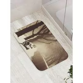 Противоскользящий коврик для ванной, сауны, бассейна JOYARTY Засыпанные лавочки bath_17623