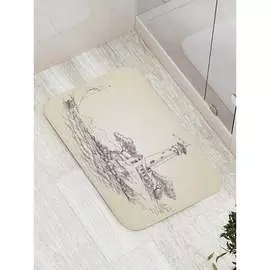 Противоскользящий коврик для ванной, сауны, бассейна JOYARTY У тихого маяка bath_17715