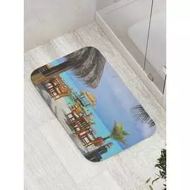 Противоскользящий коврик для ванной, сауны, бассейна JOYARTY Кафе на море bath_9381