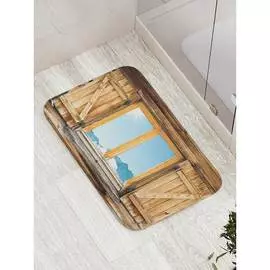 Противоскользящий коврик для ванной, сауны, бассейна JOYARTY Деревянные ставни bath_18003