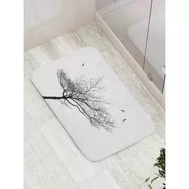 Противоскользящий коврик для ванной, сауны, бассейна JOYARTY Дерево без листьев bath_17214