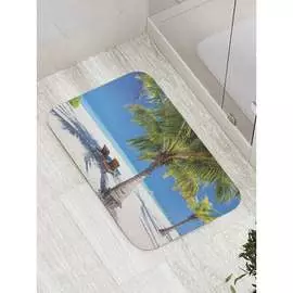 Противоскользящий коврик для ванной, сауны, бассейна JOYARTY В тени пальмы bath_8928