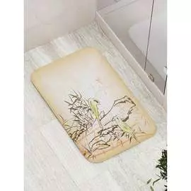 Противоскользящий коврик для ванной, сауны, бассейна JOYARTY Любопытные птички bath_15764