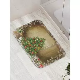 Противоскользящий коврик для ванной, сауны, бассейна JOYARTY Нарядная елка bath_5594