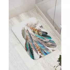 Противоскользящий коврик для ванной, сауны, бассейна JOYARTY Декоративные перья bath_20238