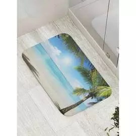 Противоскользящий коврик для ванной, сауны, бассейна JOYARTY Встреча туриста bath_8979