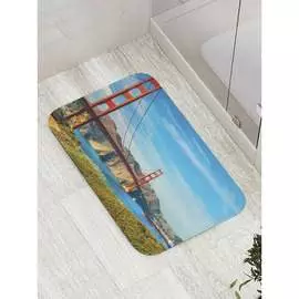Противоскользящий коврик для ванной, сауны, бассейна JOYARTY Мост в Америке bath_12222