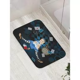 Противоскользящий коврик для ванной, сауны, бассейна JOYARTY Алиса в раздумьях bath_14087
