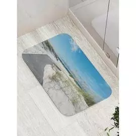 Противоскользящий коврик для ванной, сауны, бассейна JOYARTY Дорожка через светлый пляж bath_16111