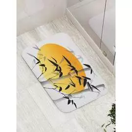 Противоскользящий коврик для ванной, сауны, бассейна JOYARTY Солнечный бамбук bath_15780
