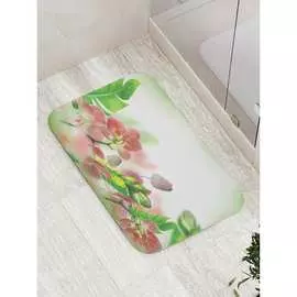 Противоскользящий коврик для ванной, сауны, бассейна JOYARTY Лепестки орхидей bath_17138