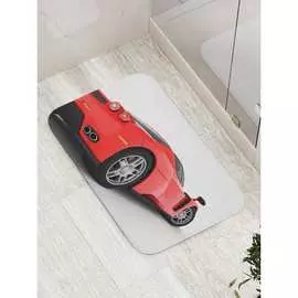 Противоскользящий коврик для ванной, сауны, бассейна JOYARTY Красный спорткар bath_9924