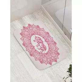 Противоскользящий коврик для ванной, сауны, бассейна JOYARTY Мандала со слоном bath_12612