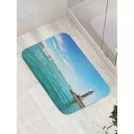 Противоскользящий коврик для ванной, сауны, бассейна JOYARTY Морской маяк bath_16342