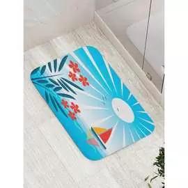 Противоскользящий коврик для ванной, сауны, бассейна JOYARTY Солнечная прогулка на паруснике bath_16442