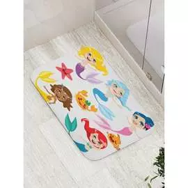 Противоскользящий коврик для ванной, сауны, бассейна JOYARTY Веселые русалки bath_12866