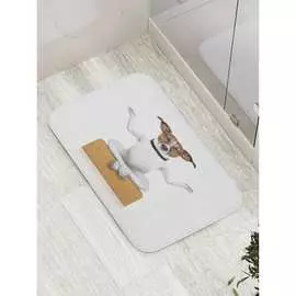 Противоскользящий коврик для ванной, сауны, бассейна JOYARTY Медитирующий пес bath_9723