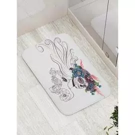 Противоскользящий коврик для ванной, сауны, бассейна JOYARTY Цветочное сомнение bath_10472