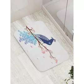 Противоскользящий коврик для ванной, сауны, бассейна JOYARTY Волшебный павлин bath_12575