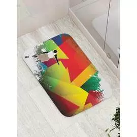 Противоскользящий коврик для ванной, сауны, бассейна JOYARTY Баскетбольная фантазия bath_16532