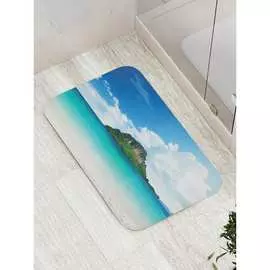 Противоскользящий коврик для ванной, сауны, бассейна JOYARTY Мысли о каменном острове bath_15503