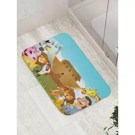 Противоскользящий коврик для ванной, сауны, бассейна JOYARTY Веселые дикие звери bath_15354