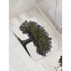 Противоскользящий коврик для ванной, сауны, бассейна JOYARTY Темное дерево bath_16041