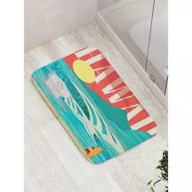 Противоскользящий коврик для ванной, сауны, бассейна JOYARTY Отдых на Гавайях bath_14988
