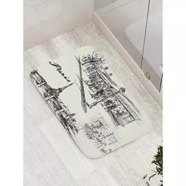 Противоскользящий коврик для ванной, сауны, бассейна JOYARTY Жизнь кипит в Париже bath_16239