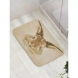 Противоскользящий коврик для ванной, сауны, бассейна JOYARTY Матричный кролик bath_17149