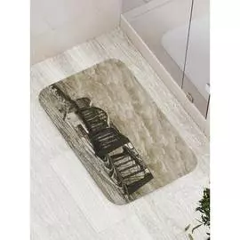 Противоскользящий коврик для ванной, сауны, бассейна JOYARTY Железнодорожный мост bath_17470
