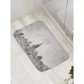 Противоскользящий коврик для ванной, сауны, бассейна JOYARTY Растущие небоскребы bath_17718