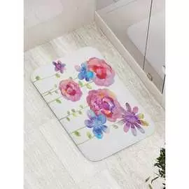 Противоскользящий коврик для ванной, сауны, бассейна JOYARTY Цветы могут присниться bath_16274