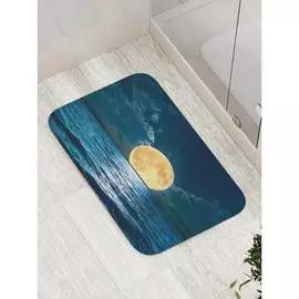 Противоскользящий коврик для ванной, сауны, бассейна JOYARTY Яркая луна прячется в море bath_15018