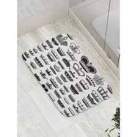 Противоскользящий коврик для ванной, сауны, бассейна JOYARTY Эскиз короны bath_33618