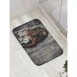 Противоскользящий коврик для ванной, сауны, бассейна JOYARTY Девушка зомби bath_36410